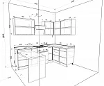 Кухонный гарнитур Юлианна GKK1017 фото