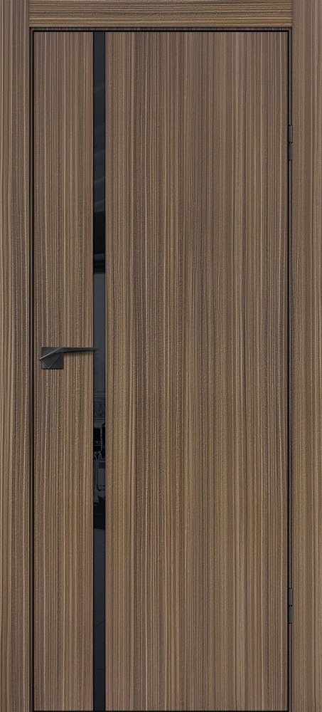 Межкомнатная дверь P-22  кромка ABS черная c 4-х ст. Эвкалипт испанский