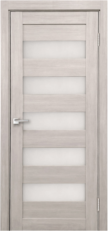 Межкомнатная дверь Легенда X-4 тон Белая лиственница Остекление Сатинат белое