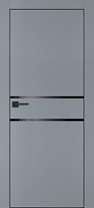 Товар Межкомнатная дверь PX-18 черная кромка с 4-х ст. Серый матовый