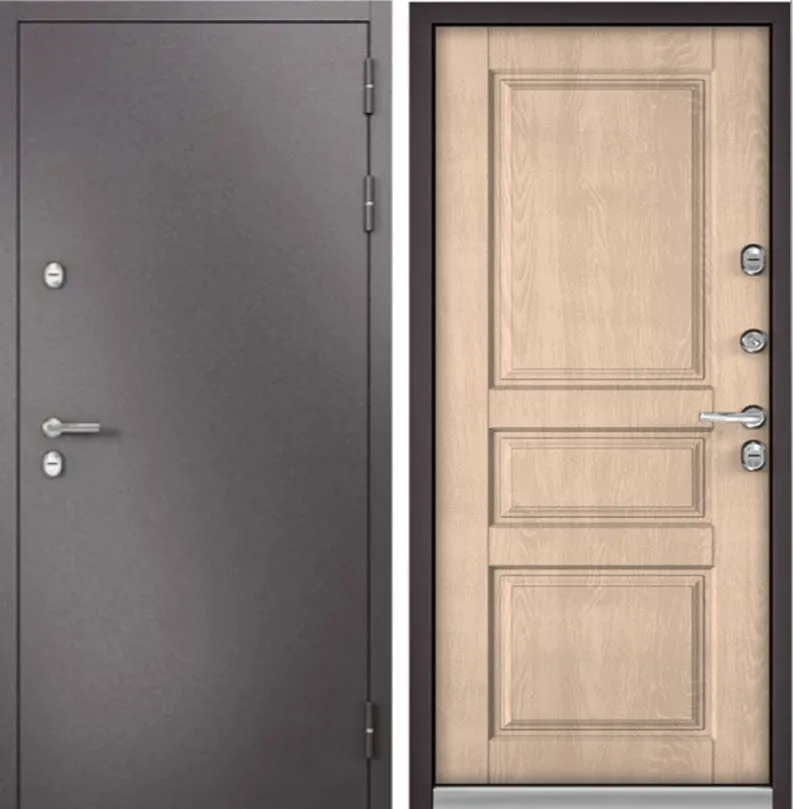 Дверь Бульдорс TERMO STANDART MP БУКЛЕ шоколад/ Дуб крем 10TD-2 DIS006934