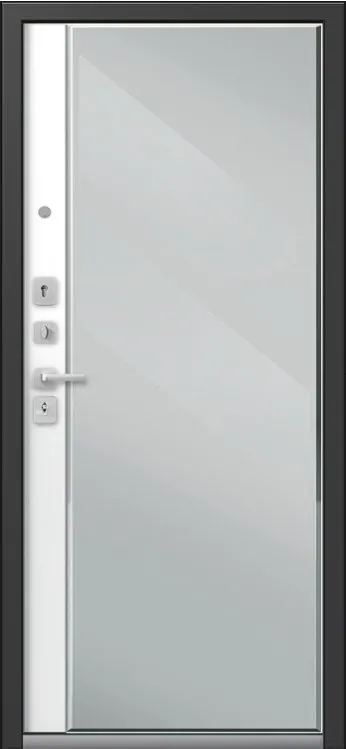 Товар Дверь C-104 Черный Муар - Кашемир Белый Зеркало DIS007500