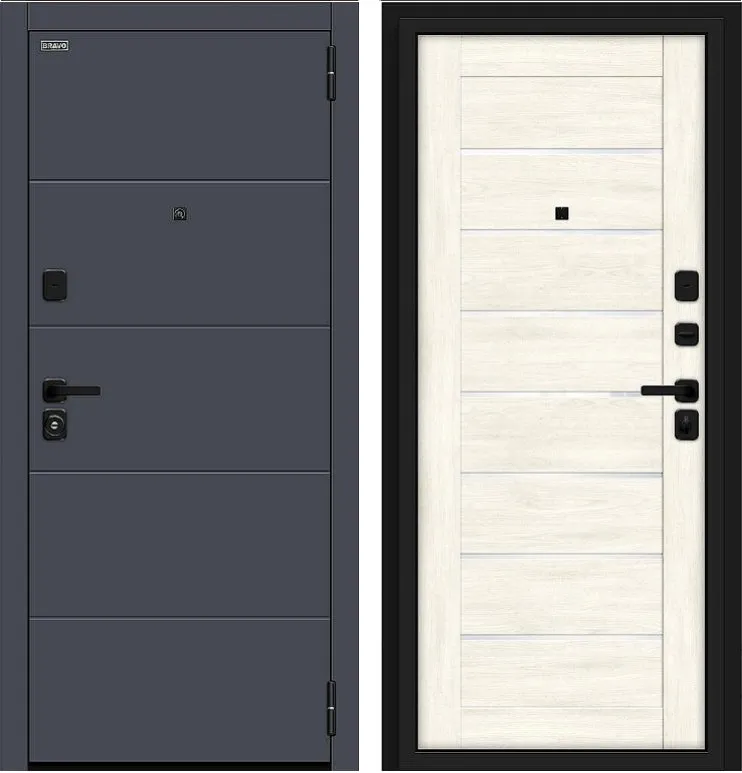 Фото Дверь Браво Прайм/SBlack-Graphite Shell/Nordic Oak DIS007435